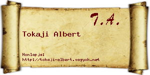 Tokaji Albert névjegykártya