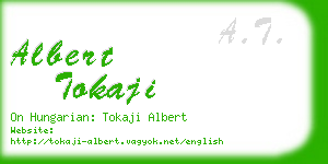 albert tokaji business card